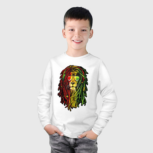 Детский лонгслив Jam lioN / Белый – фото 3