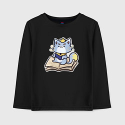 Лонгслив хлопковый детский The Magical Cat Yuumi, цвет: черный