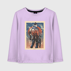 Лонгслив хлопковый детский Yoru art, цвет: лаванда