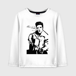 Лонгслив хлопковый детский Elvis, цвет: белый