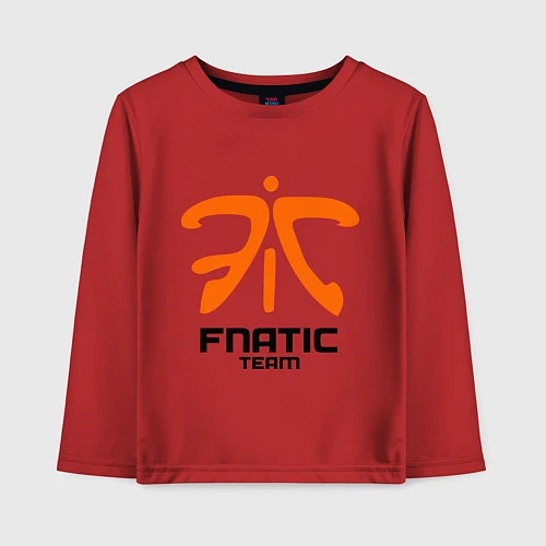 Детский лонгслив Dota 2: Fnatic Team / Красный – фото 1