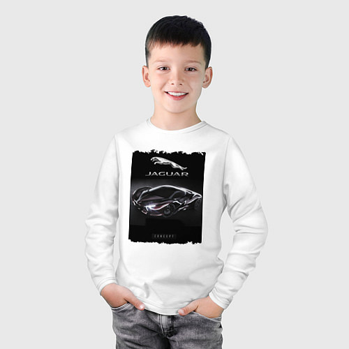 Детский лонгслив Jaguar concept / Белый – фото 3