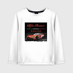 Лонгслив хлопковый детский Alfa Romeo - Racing Team, цвет: белый