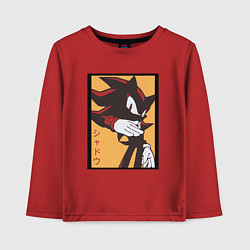 Лонгслив хлопковый детский Ёж Шэдоу 006, цвет: красный
