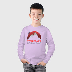 Лонгслив хлопковый детский Твин Пикс 2022 ltd, цвет: лаванда — фото 2