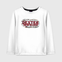 Лонгслив хлопковый детский Декстер, новая кровь, цвет: белый