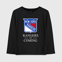 Лонгслив хлопковый детский Rangers are coming, Нью Йорк Рейнджерс, New York R, цвет: черный