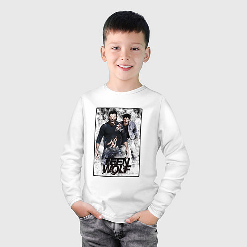 Детский лонгслив Волчонок Оборотни Дерек и Скотт / Белый – фото 3