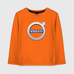 Лонгслив хлопковый детский VOLVO лого, цвет: оранжевый