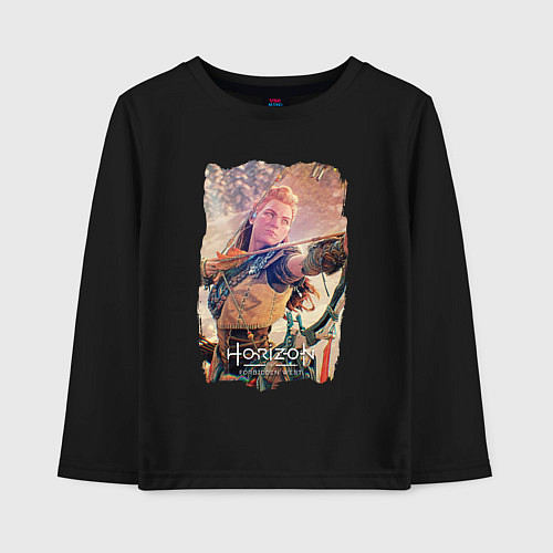 Детский лонгслив Horizon Forbidden West Горизонт Запретный Запад / Черный – фото 1