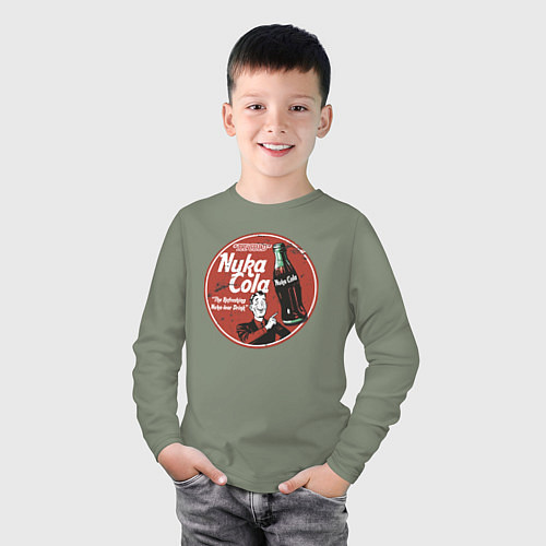 Детский лонгслив Nuka Cola Ice Cold Retro / Авокадо – фото 3