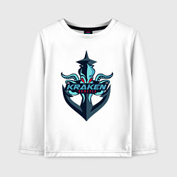Лонгслив хлопковый детский Сиэтл Кракен , Seattle Kraken, цвет: белый