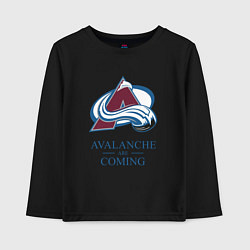 Лонгслив хлопковый детский Colorado Avalanche are coming , Колорадо Эвеланш, цвет: черный