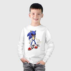 Лонгслив хлопковый детский Sonic Exe Video game Hype, цвет: белый — фото 2