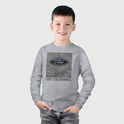 Лонгслив хлопковый детский Ford Performance, цвет: меланж — фото 2