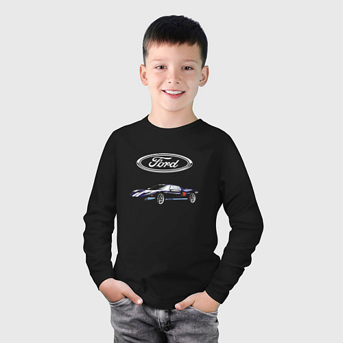 Детский лонгслив Ford Racing / Черный – фото 3