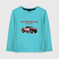 Лонгслив хлопковый детский Honda racing team, цвет: бирюзовый