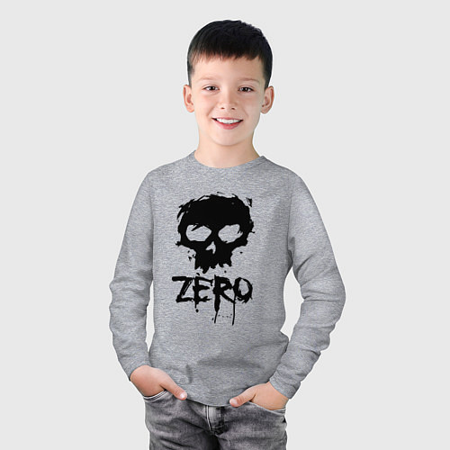 Детский лонгслив Zero skull / Меланж – фото 3