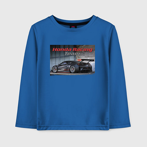 Детский лонгслив Honda GT3 Racing Team / Синий – фото 1