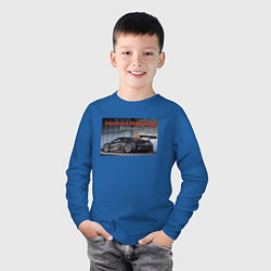 Лонгслив хлопковый детский Honda GT3 Racing Team, цвет: синий — фото 2