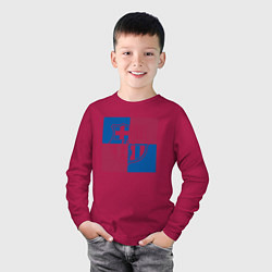 Лонгслив хлопковый детский FC Barcelona Logo 2022, цвет: маджента — фото 2