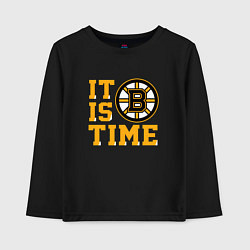 Лонгслив хлопковый детский It Is Boston Bruins Time, Бостон Брюинз, цвет: черный