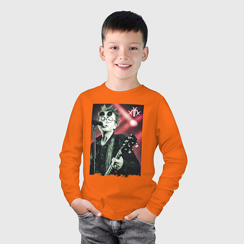 Детский лонгслив Gleb Samoylov Matrixx / Оранжевый – фото 3