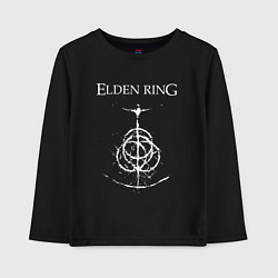 Лонгслив хлопковый детский Elden ring лого, цвет: черный