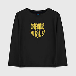 Лонгслив хлопковый детский FC Barcelona - Yellow Paint 2022, цвет: черный
