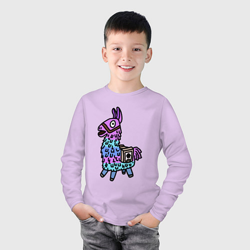 Детский лонгслив Фортнайт Лама Fortnite Lama / Лаванда – фото 3