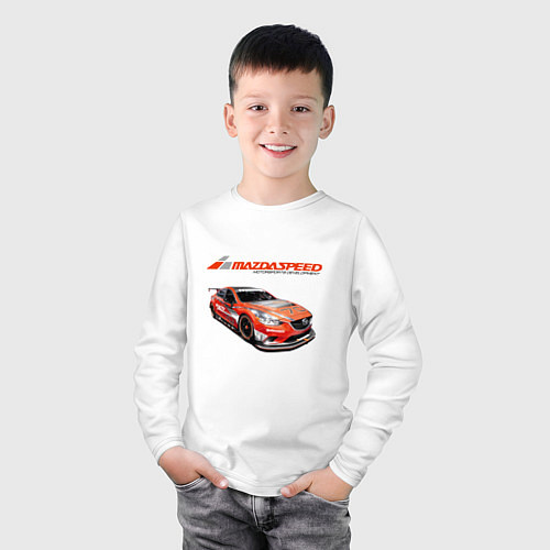 Детский лонгслив Mazda Motorsport Development / Белый – фото 3