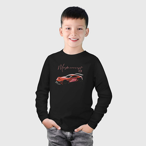 Детский лонгслив Mazda Concept / Черный – фото 3