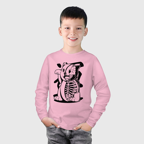 Детский лонгслив Вот такая кошечка! / Светло-розовый – фото 3