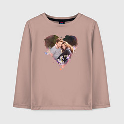 Лонгслив хлопковый детский Twilight love, цвет: пыльно-розовый