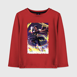 Лонгслив хлопковый детский Фрей в деле, цвет: красный