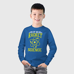Лонгслив хлопковый детский Ракетная наука, цвет: синий — фото 2