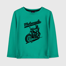 Лонгслив хлопковый детский Motorcycle Cool rider, цвет: зеленый