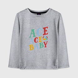 Лонгслив хлопковый детский Ace Ace Baby, цвет: меланж