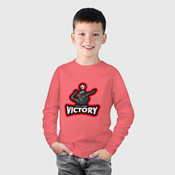 Лонгслив хлопковый детский Set Game Victory, цвет: коралловый — фото 2