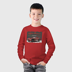 Лонгслив хлопковый детский Alfa Romeo Retro, цвет: красный — фото 2
