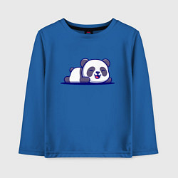 Лонгслив хлопковый детский Милашка панда Cutie panda, цвет: синий
