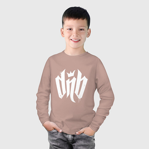 Детский лонгслив Drum n Bаss / Пыльно-розовый – фото 3