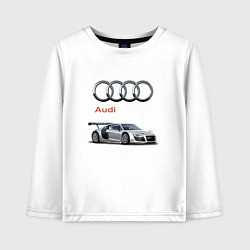 Лонгслив хлопковый детский Audi Germany, цвет: белый