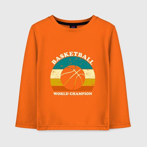 Детский лонгслив Basket Champion / Оранжевый – фото 1
