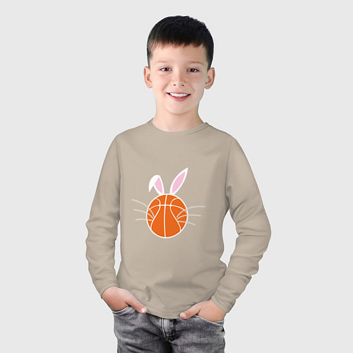 Детский лонгслив Basketball Bunny / Миндальный – фото 3