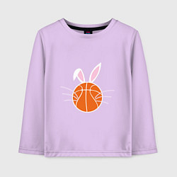 Лонгслив хлопковый детский Basketball Bunny, цвет: лаванда