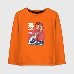 Лонгслив хлопковый детский Kraken Kawaii Sushi, цвет: оранжевый