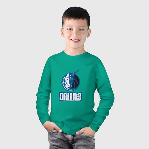 Детский лонгслив Dallas - Mavericks / Зеленый – фото 3