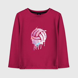 Лонгслив хлопковый детский Volleyball Colors, цвет: маджента