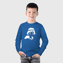 Лонгслив хлопковый детский Красавица Мононоке, цвет: синий — фото 2